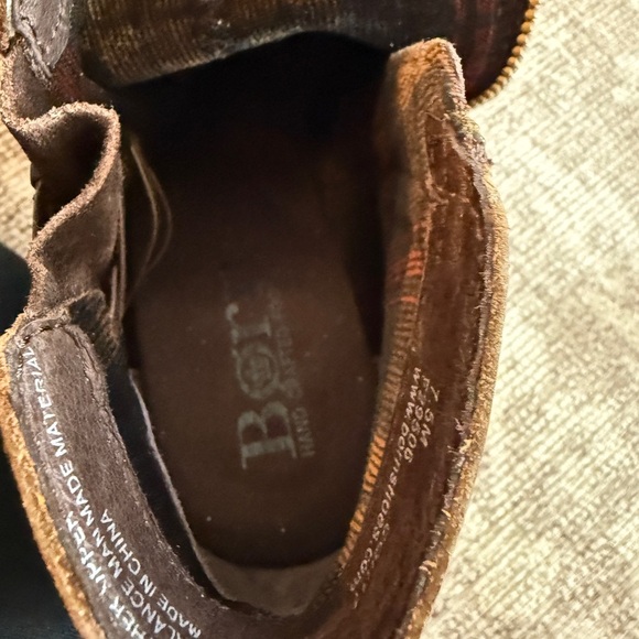 Born Bowlen Distressed Chocolate Brown Leather Zip Ankle Boots size 7.5 NIB! - Picture 9 of 11